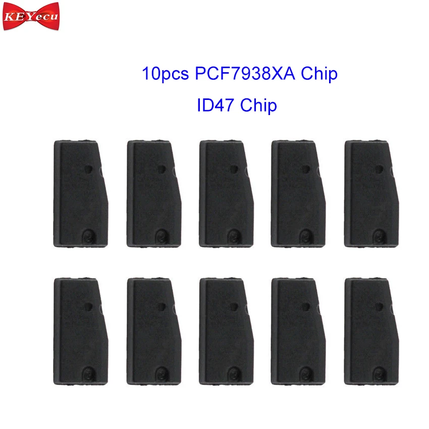 

KEYECU 10pcs PCF7938XA Car Key Transponder Chip ID47 Carbon Chip for Honda