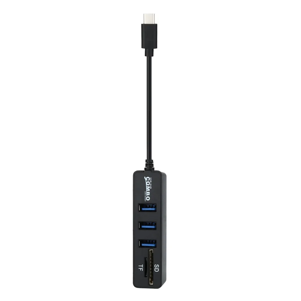2 в 1 Type C OTG USB 0 Hub Splitter Combo 3 порта и SD/TF кардридер 6J16 Прямая поставка|USB-хабы| |