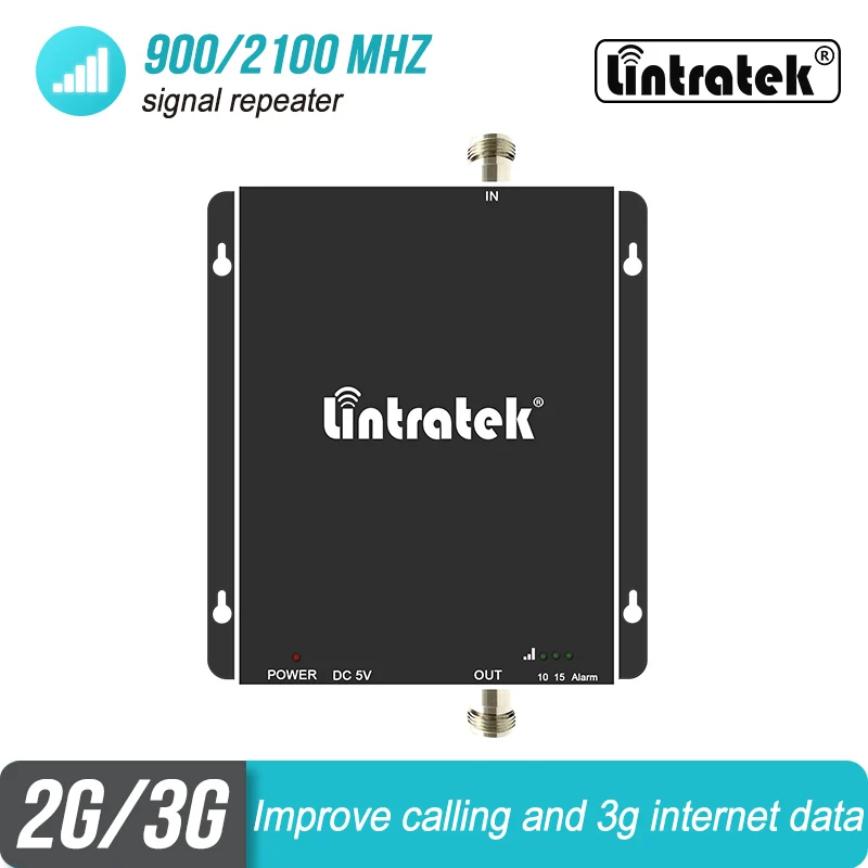 Lintratek GSM 3g 900 2100 MHz Мобильный усилитель сигнала 2G 900mhz WCDMA 2100mhz двухдиапазонный