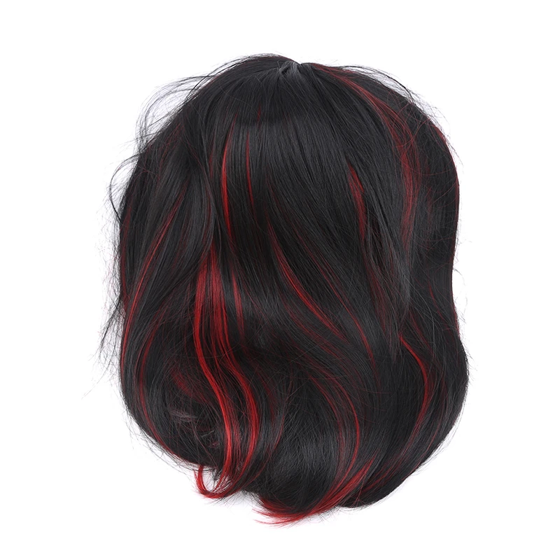 Женские короткие синтетические парики Омбре волосы для косплей Хэллоуин Черный