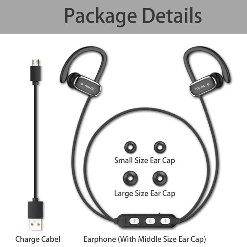 Bluetooth-наушники с ушным крючком беспроводные наушники BT 4 2 Спортивная гарнитура