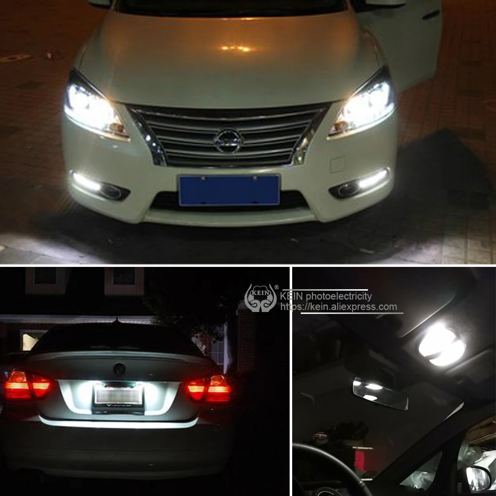 KEIN 2 шт. t10 led машинная лампа w5w 194 168 3030 автомобильный габаритный фонарь для чтения