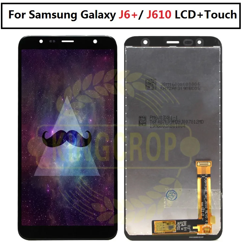 ЖК дисплей с сенсорным экраном и дигитайзером в сборе для Samsung J6 Plus J610 100%