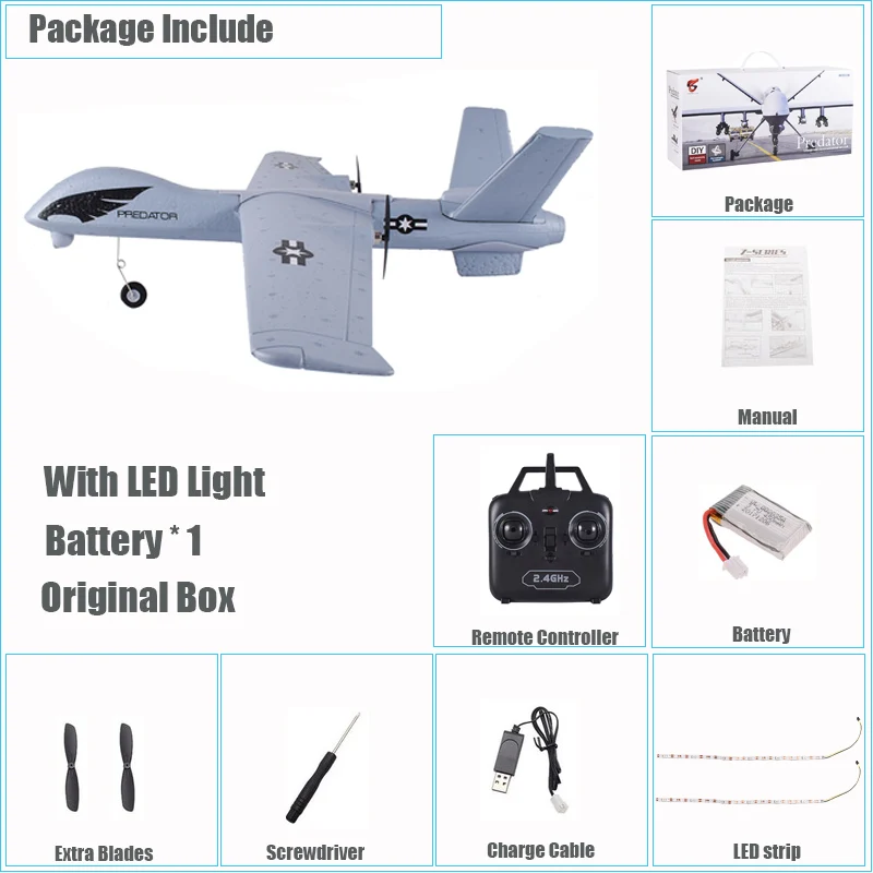 1 battery gift box 2,4 г EPP Мини RC планер из пеноматериала Встроенный гироскоп ветростойкость Электрический планер самолет метание размах крыльев 20 минут 66 см большое крыло - Цвет: 1 battery gift box