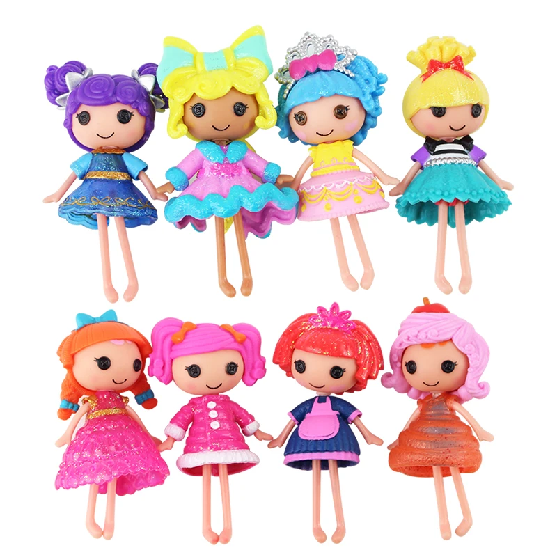 8 шт./партия Lalaloopsy ПВХ фигурка игрушки объемная пуговица модель с глазами куклы подарок для девочек