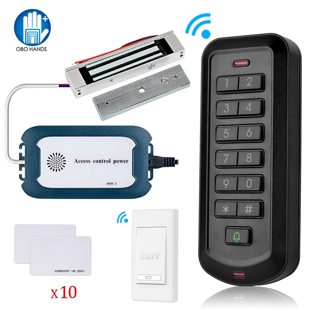 2 4 г беспроводная система контроля доступа к двери комплект клавиатура RFID DC12V 3A