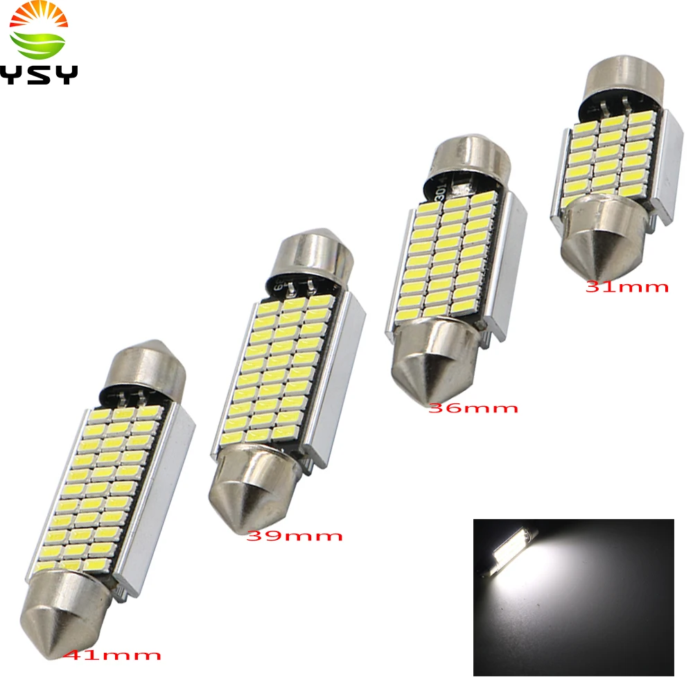 YSY 30 шт. гирлянда CANBUS 31 мм 36 39 41 C5W светодиодная безотказная 3014 18 27 33 smd внутренняя