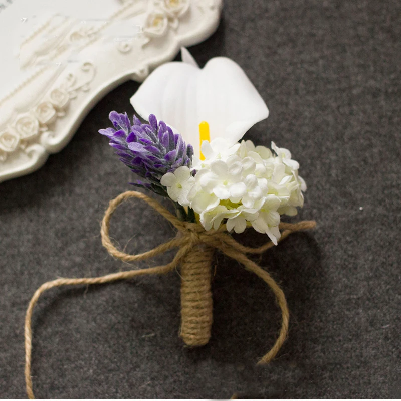 

Бутоньерка для жениха, корсаж шафера, белая искусственная полиуретановая бутоньерка, цветок лилии, Мужская брошь, булавка, пуговицы, аксесс...