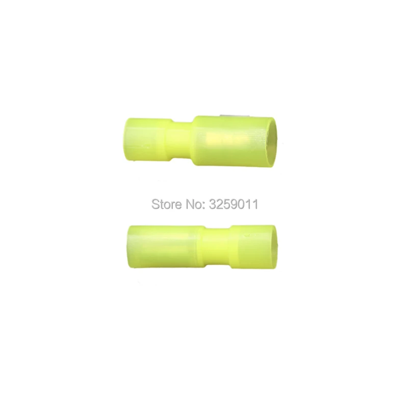 50PCS Butt Connector Crimp Terminal Male Female Full-Insulating Joint Nylon 12-10 AWG FRFNY / MPFNY 5.5-195 yellow | Обустройство