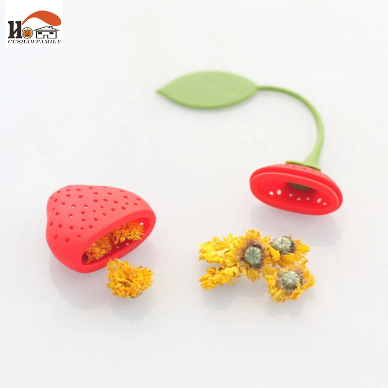 1 шт. Милые силиконовые клубники для чайных пакетиков подвесной чайный пакетик