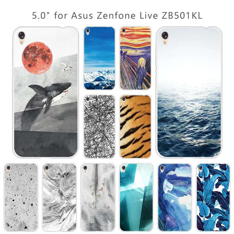 for Asus Zenfone live ZB501KL Luxury Soft Silicone Landscape Cover Cases Live Coque zb510 Funda |