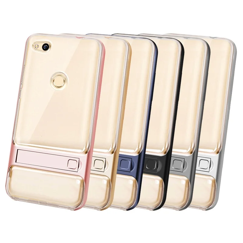 ELEGANCE Cover For Huawei P8 Lite (2017)&ampHonor 8 Bag TPU + PC Kickstand Case Accessory for (2017) Shell Capa |