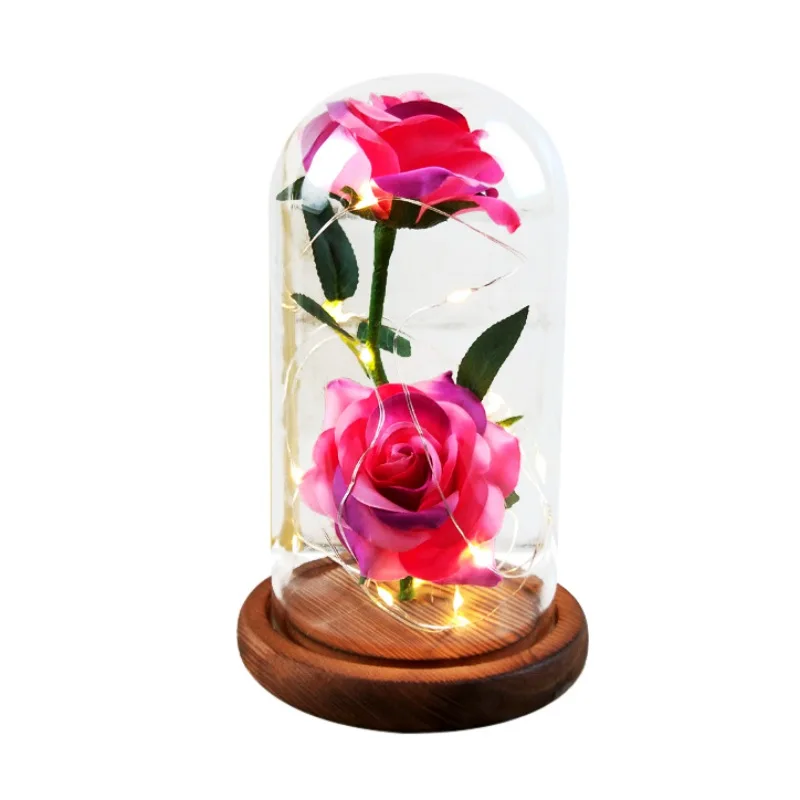 B2 Beauty Rose and Beast светодиодный светильник-гирлянда с красным цветком, настольная лампа, романтический подарок на день Святого Валентина, День рождения, украшение - Цвет: B2