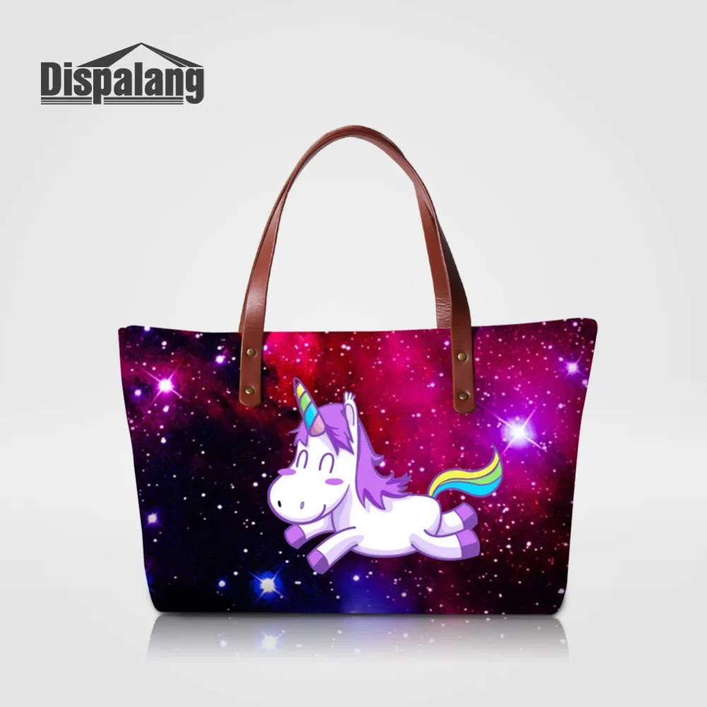 

Dispalang Animal Unicorn Cat Printed Handbags For Teenage Girls Traveling Shoulder Bag Women Fashion Totes Bags Ladies Beach Bag