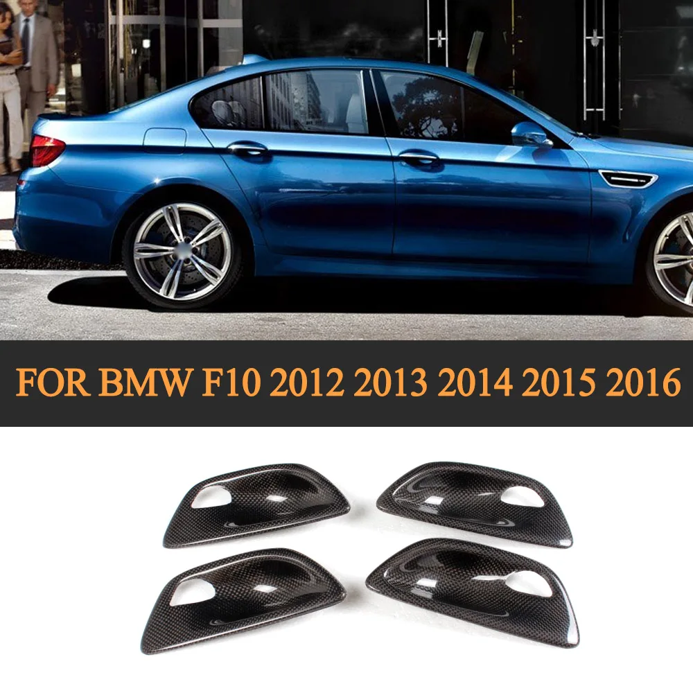 

4 шт./компл. внутренняя ручка из углеродного волокна для украшения автомобилей BMW F10 2012 2013 2014 2015 2016