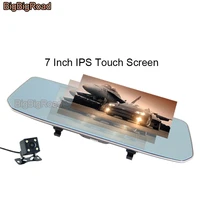bigbigroad for morris garages mg 3 3sw 6 gs gt zs mg5 mg7 car dvr 7 inch touch screen rear view mirror dash cam video recorder