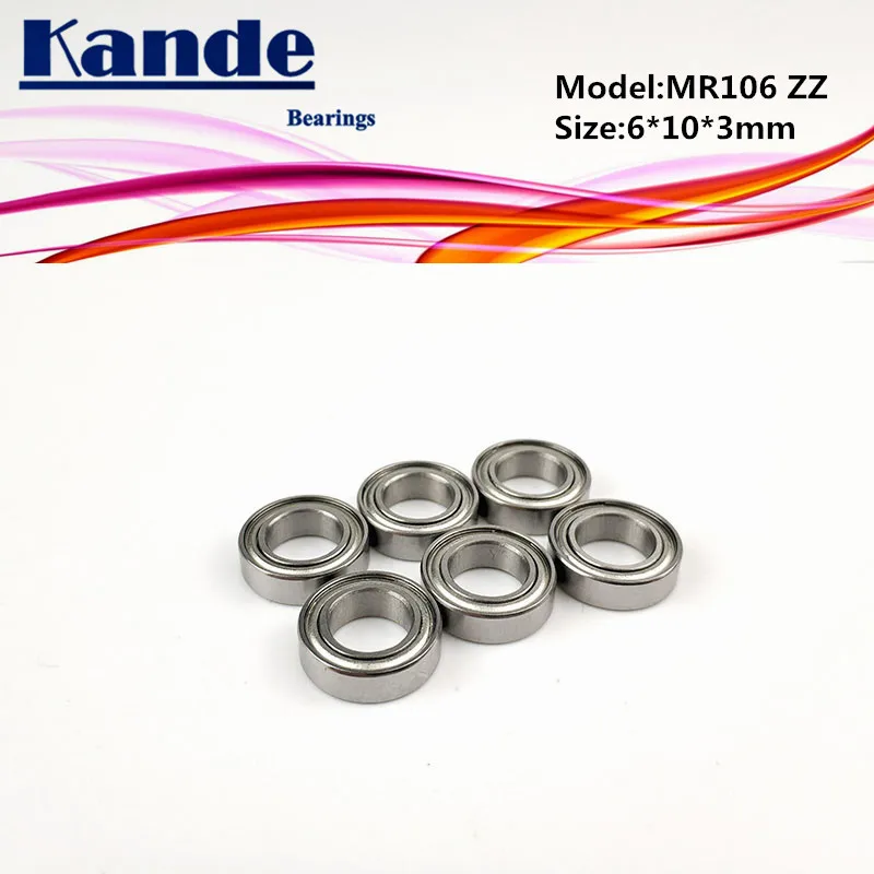 Миниатюрные шарикоподшипники Kande MR106ZZ 6x10x3 MR106 10 шт.|Валы| |