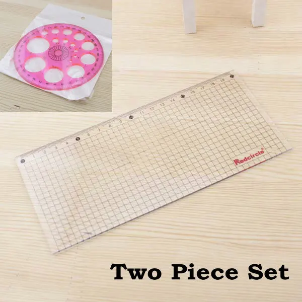 Линейка для шитья ручной работы в стиле пэчворк набор из двух частей круговой