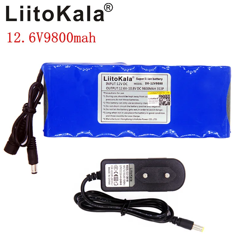 Liitokala 12V 9800mAh литиевая аккумуляторная батарея 3S3P Конденсатор DC монитор камеры CCTV
