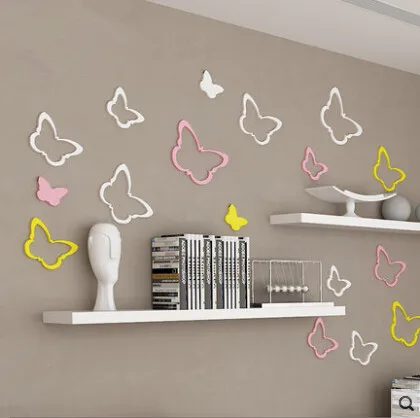 Съемный стикер для гостиной 5 шт./компл. 3D настенное украшение Бабочка сделай сам