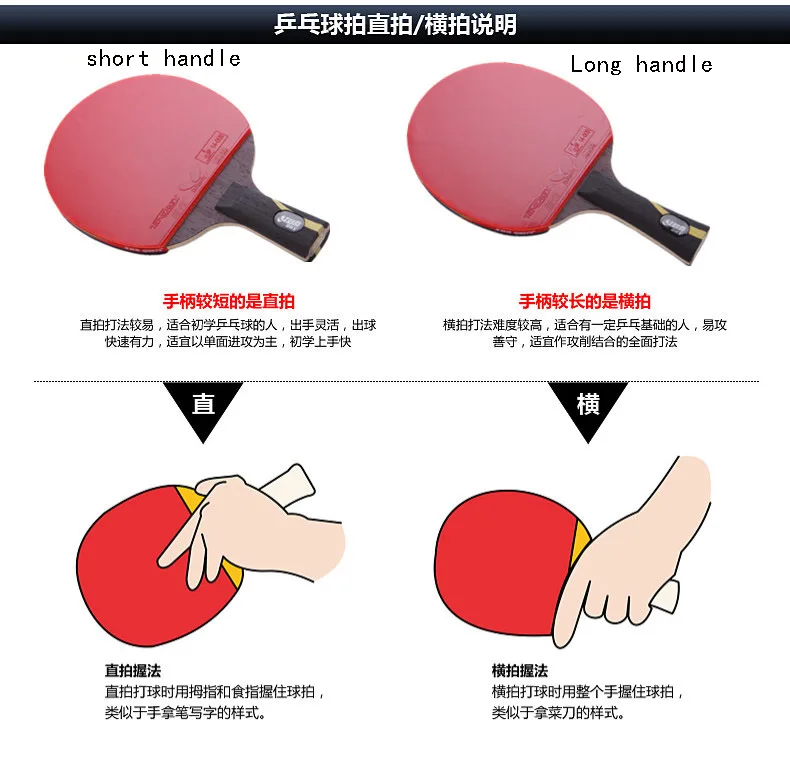 1 шт. наивысшего качества черный клинок Настольный теннис Bat профессиональной