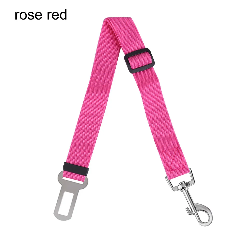 rose red Поводок для животных, собак, домашних животных, автомобильный ремень безопасности, поводок, зажим, товары для собак, аксессуары для путешествий, ремни безопасности - Название цвета: rose red