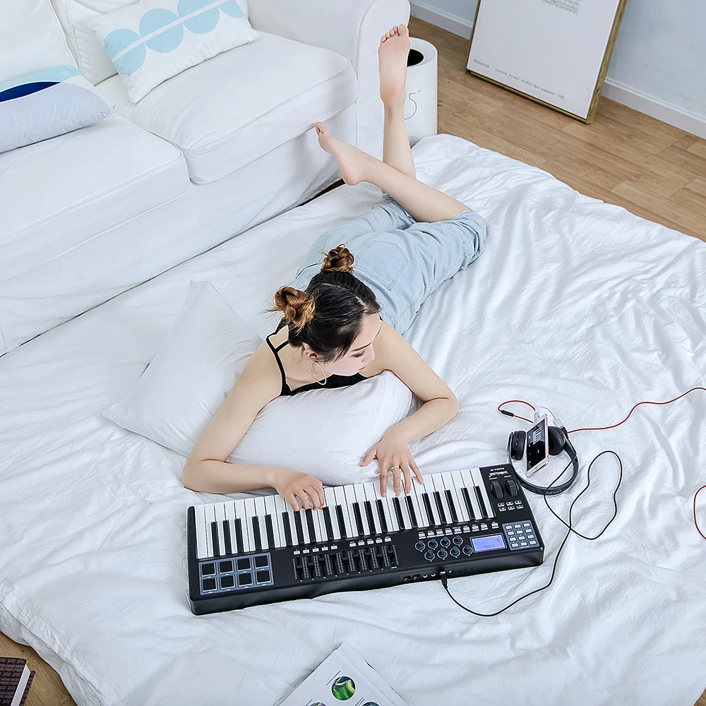 PANDA49 49-клавишная MIDI-клавиатура MIDI-контроль USB-управление ler 8 барабанных колодок с