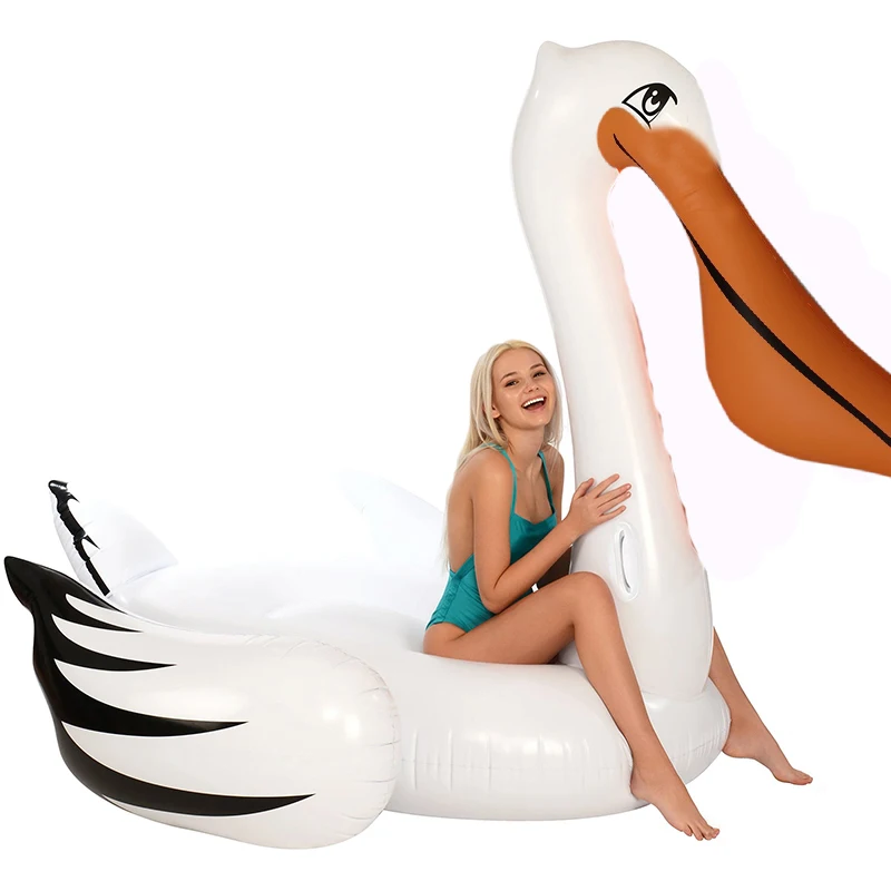 

220cm Huge Inflatable Pelican Pool Float Ride-On Toucan Swan Swimming Mattress Life Buoy Beach Party Holiday Water Fun Pool Toys