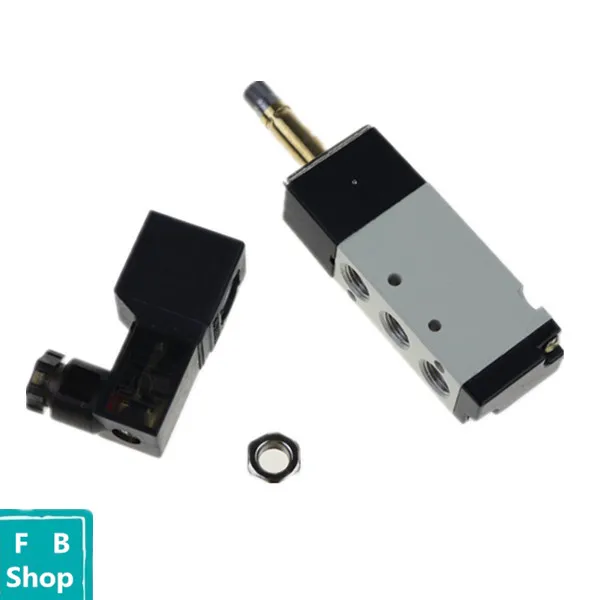 4V110-06 Solenoid Air Valve 5 port 2 position 1/8&quot BSP 12V 24V DC AC 110V 220V 5/2 Way PT1/8 With LED | Обустройство дома
