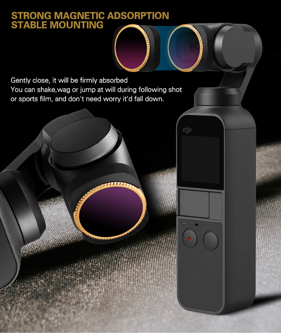 Sunnylife OSMO карманный фильтр для камеры CPL/MCUV/ND 4 8 16 32 64 ND-PL набор фильтров для DJI Osmo Карманный карданный Объектив Аксессуары