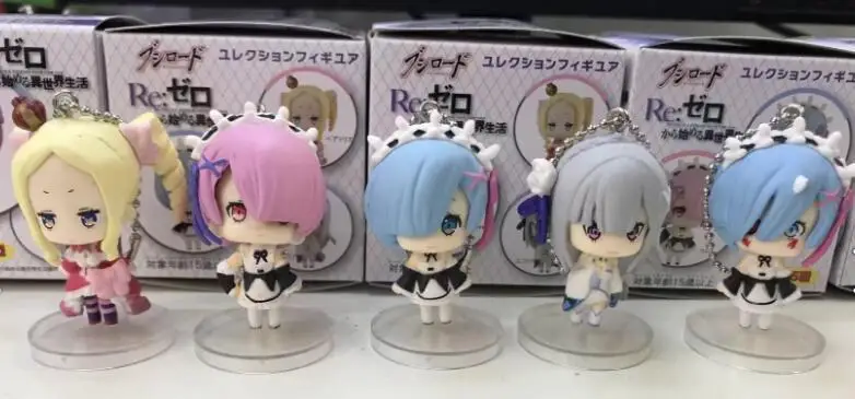 Аниме Re Zero Kara Hajimeru Isekai Seikatsu Rem Ram Emilia beатрис мини фигурки из ПВХ игрушки 5 см