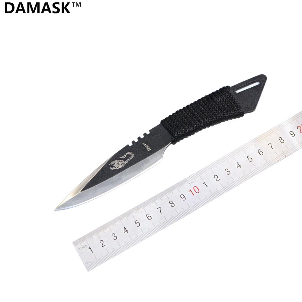 Профессиональный Черный Нержавеющая сталь Топ Ножи фиксированным лезвием Ourdoor