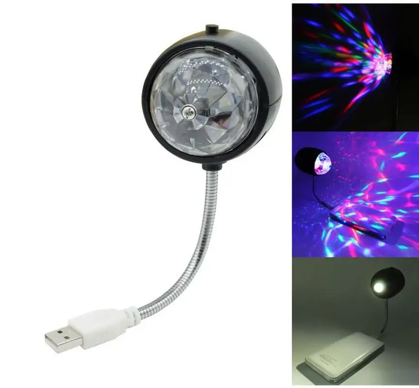 

USB Кристалл RGB магический шар вращающийся светильник лазерный Снежинка проектор для КТВ диско DJ праздник Танцевальная вечеринка украшение