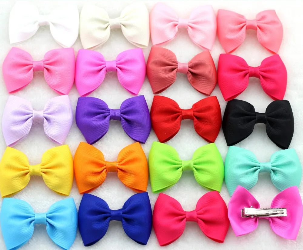 20 шт./лот широкая лента для мамы и дочки бант волос Grosgrain с зажимом Аллигатор