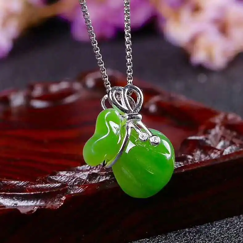 Серебряная подвеска Hetian Biyu j23 #|Подвески| |