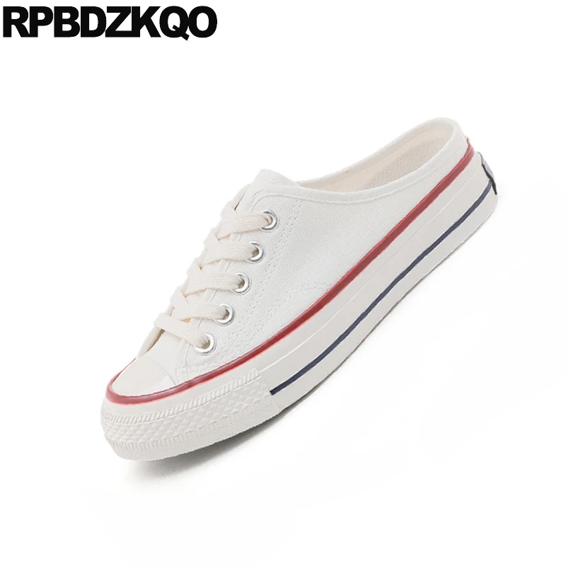 Сандалии женские холщовые кроссовки с круглым носком на шнуровке босоножки без