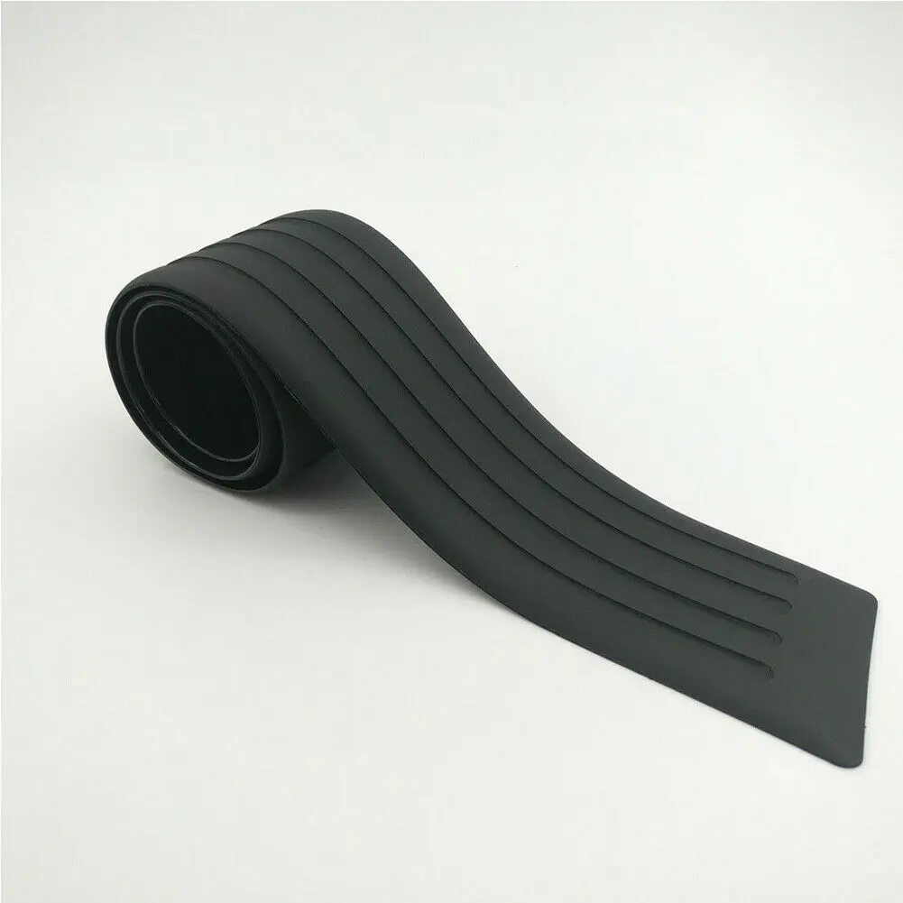 1x Car Rear Bumper Cover Sticker Strip Protector Trunk Sill Scuff Plate Guard Automobiles Exterior Parts Styling Mouldings