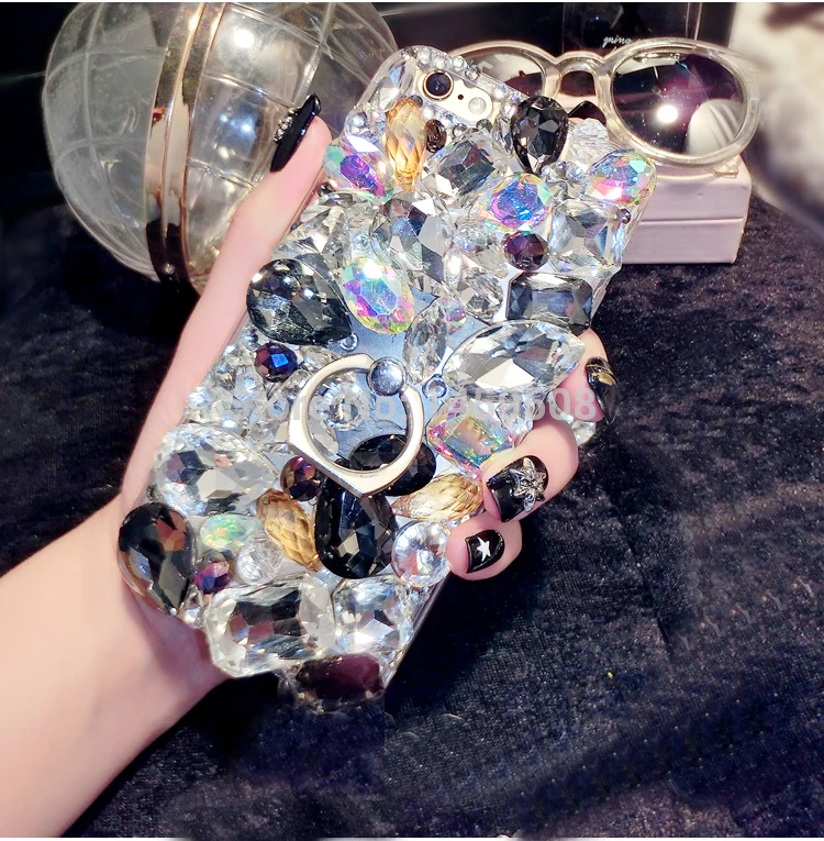 For ZTE Blade Nubia Z17 Z17s Z11 mini S Max AXON 7 N1 Luxury Big Rhinestone Case Holder Stand Diamond Crystal Cover |
