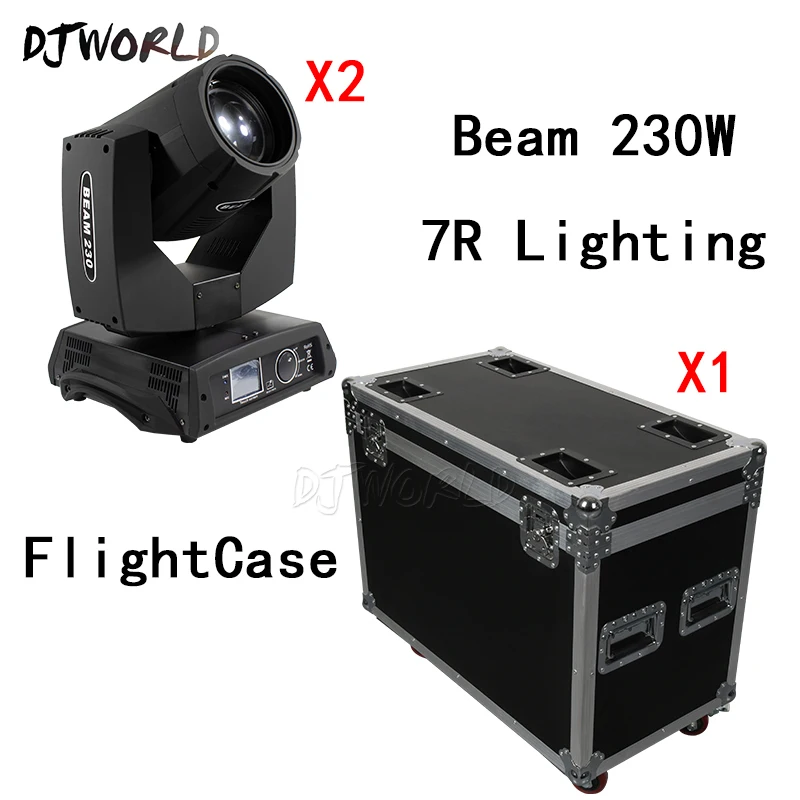 FlightCase с 2 шт. луч 230 Вт 7R DMX512 сценический эффект Освещение хорошее для DJ Дискотека