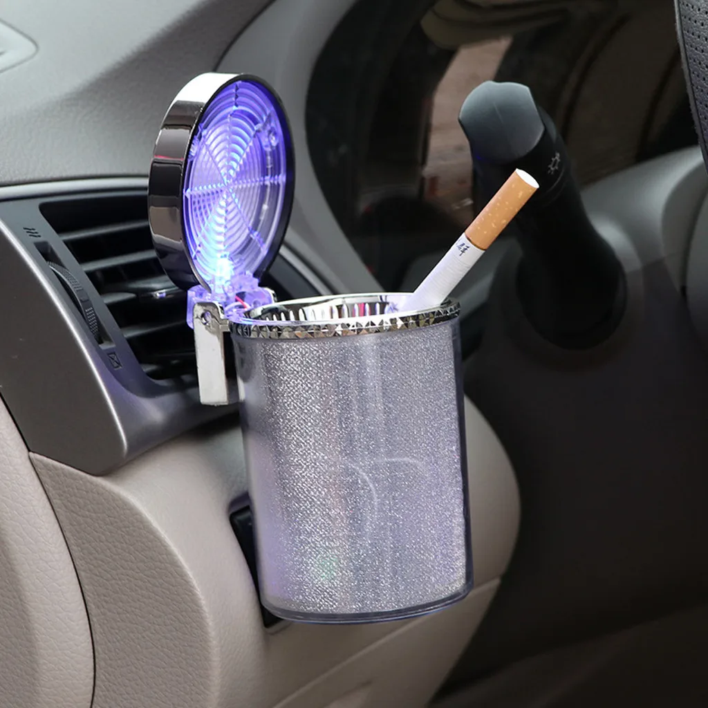 Пепельница автомобильная со светодиодный светильник кой дорожный подстаканник