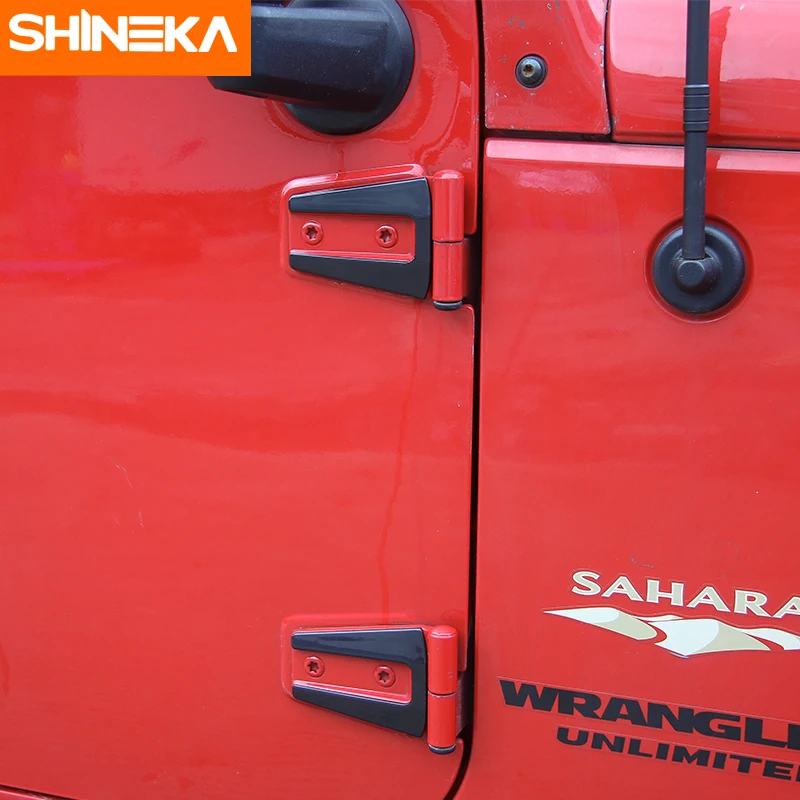 SHINEKA 4 двери дверные петли для автомобиля защитная накладка Jeep Wrangler JK