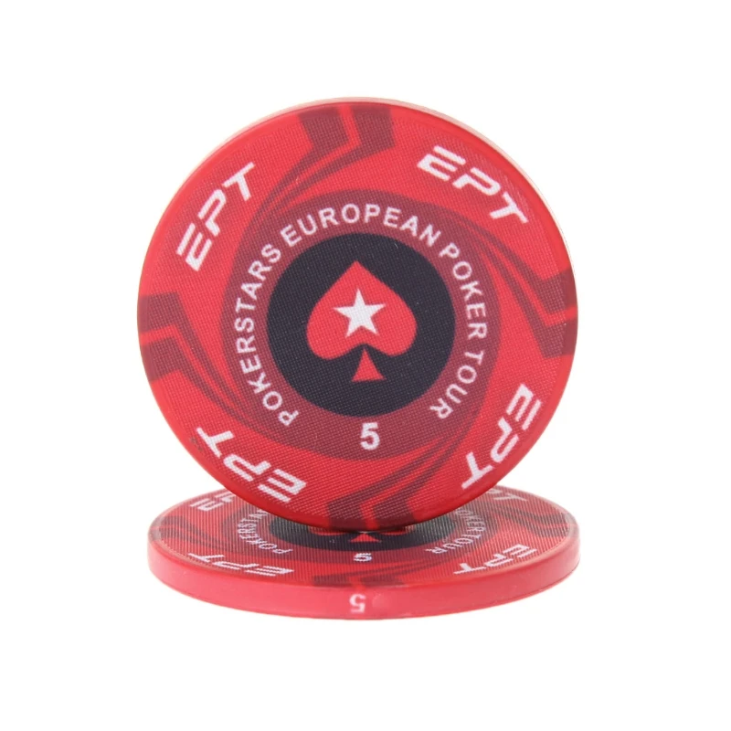 2шт EPT керамические фишки для покера европейские Pokers Tour Texas Hold'em Gamble игры монеты 4 см