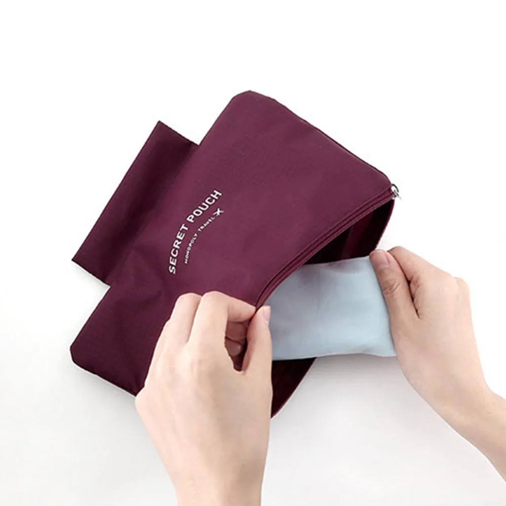 wine red Туристический Портативный для хранения нижнего белья, бюстгальтеров сумка Водонепроницаемый носков косметики с выдвижными ящиками - Цвет: wine red