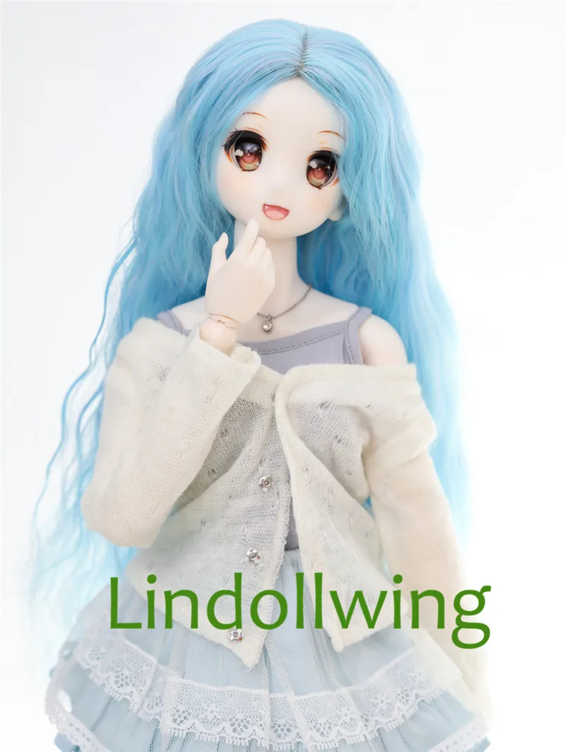 1/3 BJD парик pulгуб Dal DD SD LUT Dollfie куклы высокая температура 8 9 дюймов длинный черный