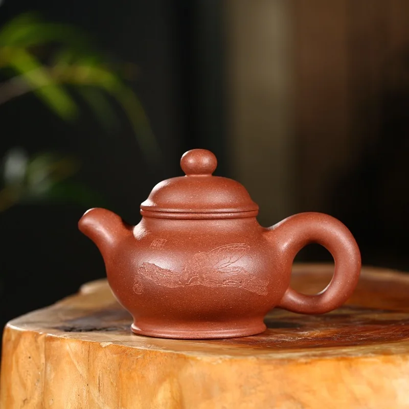 

Handmade Raw Mine Huanglongshan Old Purple Mud Pieces Purple Sand Pots, Funny Pots, Teapots, Kungfu Teapots and Teaware