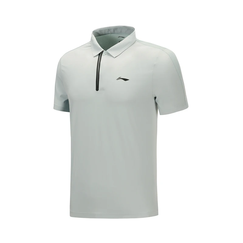 Li-Ning мужские тренировочные поло с коротким рукавом на сухой 86% полиэстер 14% спандекс футболки подкладка спортивные обычные футболки спортивные APLP027 CAMJ19