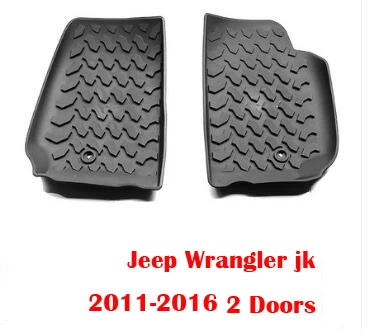Новейший Горячий Модный 3D коврик для пола, резиновый черный коврик для Jeep Wrangler jk 2011-, 4 двери, 2 двери