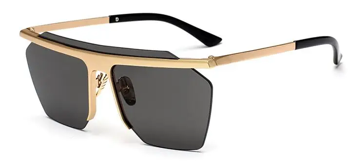 LKK one large rimless sunglasses hot sale women men silver mirror shades fashion brand sun glasses female UV400 | Аксессуары для