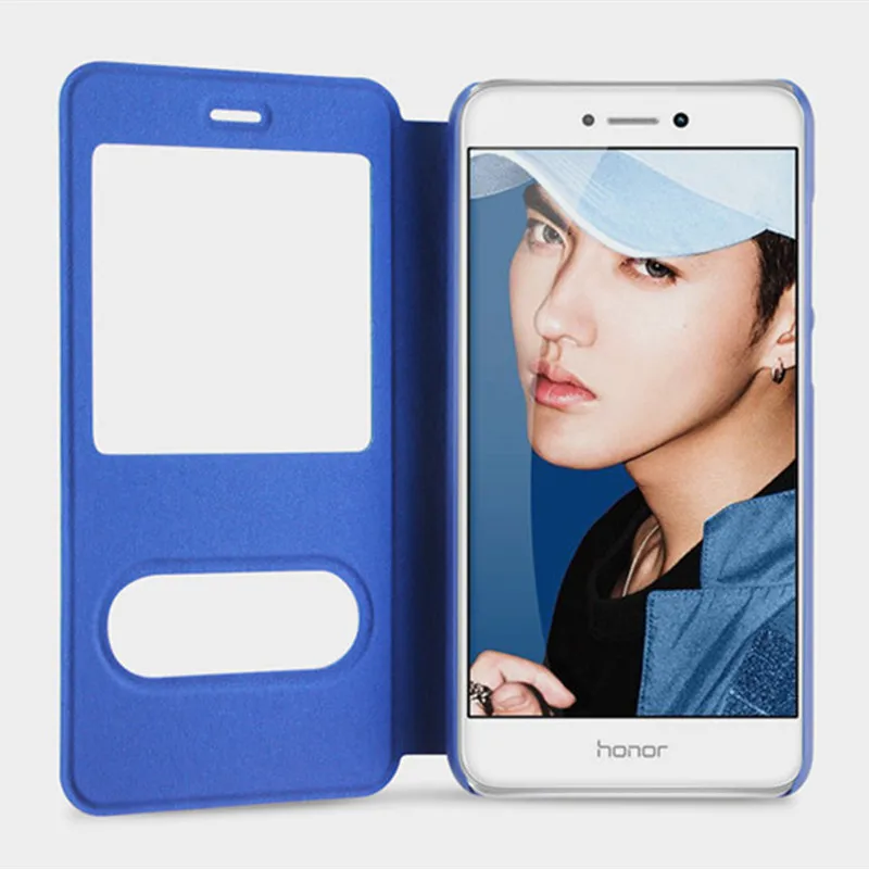 Роскошный умный флип-чехол из искусственной кожи для huawei Honor 9 lite P чехол с