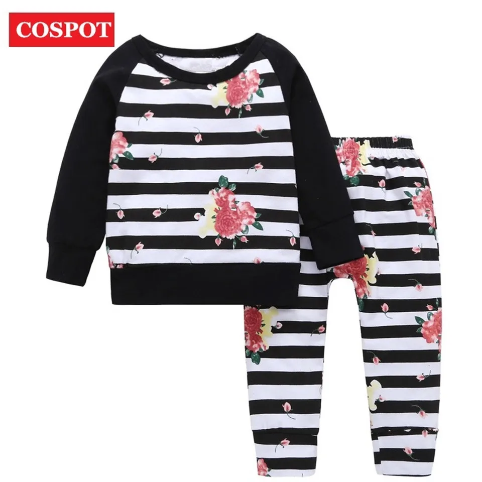 COSPOT/Весенний комплект одежды для маленьких девочек детский осенний костюм из 2